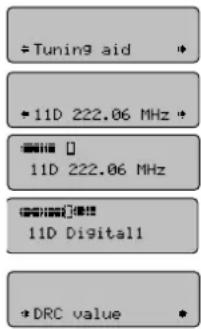 Tuning aid 11D 222.06 MHz 11D 222.06 MHz 11D Digital1 DRC value