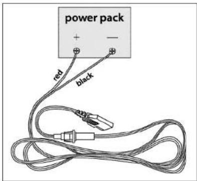 power pack + - red black