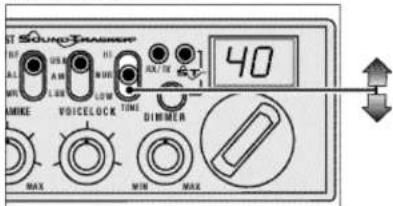 ST SOUND/MASTER 40 VOLUME VOICELOCK TIME DIMMER MAX MIN MAX