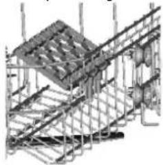 Architectural or engineering diagram showing structural framework, no visible text or symbols.