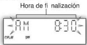 Hora de fi nalización 0:11 0:30 OPUN OFF