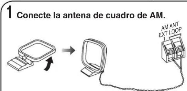 1 Conecte la antenna de cuadro de AM. AM ANT EXT LOOP