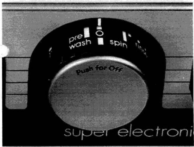 pre wash O spin light Push for Off super electroni