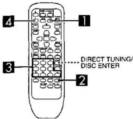 4 1 3 2 DIRECT TUNING/ DISC ENTER