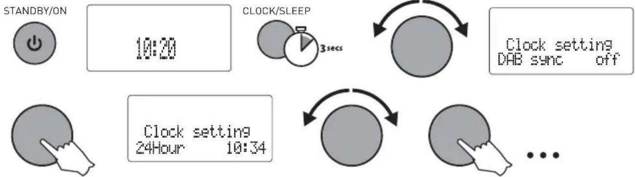 PURE DMX-20 - Setting the clock - 1