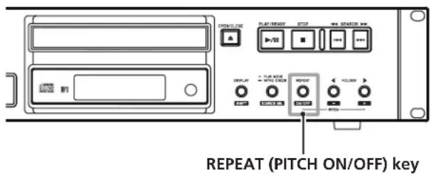 REPEAT (PITCH ON/OFF) key