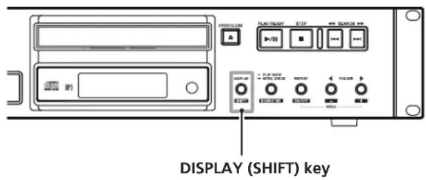 DISPLAY (SHIFT) key