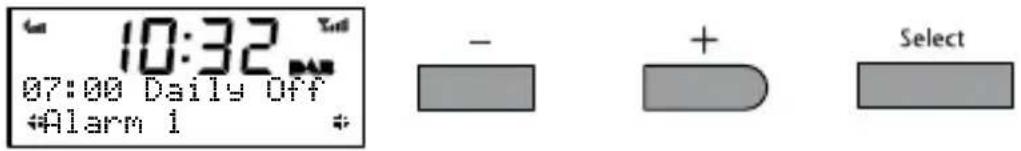 10:32 07:00 Daily Off #Alarm 1 - + Select