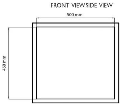 FRONT VIEWSIDE VIEW 500 mm 460 mm