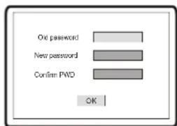 Old password New password Confirm PWD OK