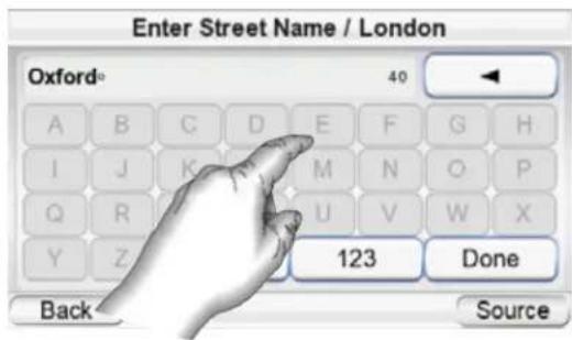 Enter Street Name / London Oxford® 40 A B C D E F G H I J K M N O P Q R U V W X Y Z 123 Done Back Source