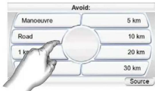 Avoid: Manoeuvre 5 km Road 10 km 1 km 20 km 30 km Source