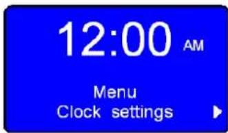 12:00 AM Menu Clock settings