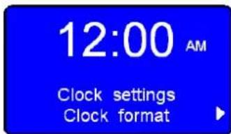 12:00 AM Clock settings Clock format