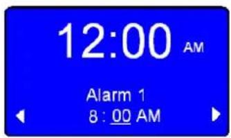 12:00 AM Alarm 1 8 : 00 AM