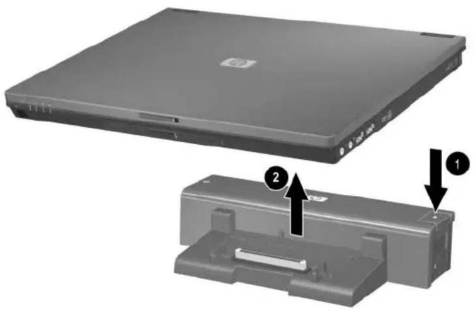 HP PA286A - Undocking the Computer - 2