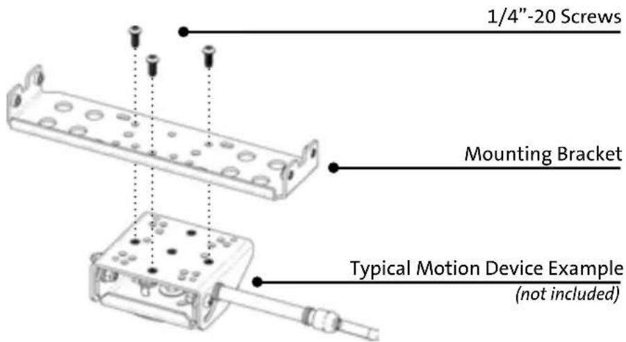 1/4"-20 Screws Mounting Bracket Typical Motion Device Example (not included)