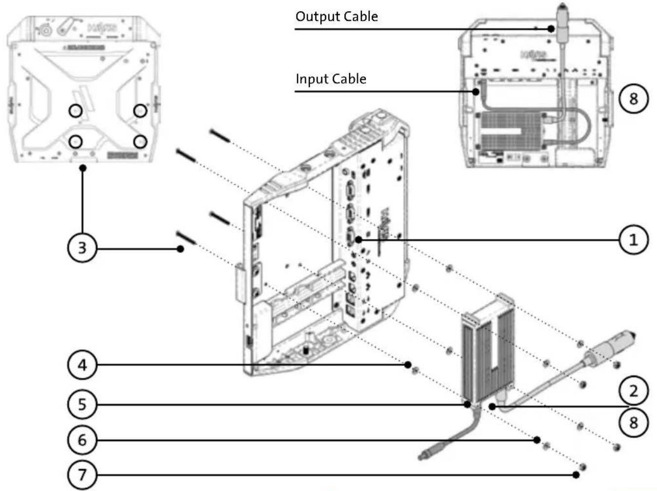 Output Cable Input Cable ⑧ ① ② ③ ④ ⑤ ⑥ ⑦ ⑧