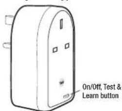 On/Off, Test & Learn button