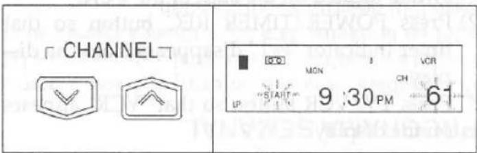 CHANNEL MON VCR 9:30 PM 61