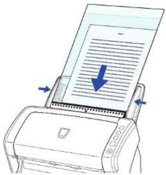 FUJITSU SIEMENS FI-6240 - Load the Carrier Sheet face-down in the ADF paper chute. - 1