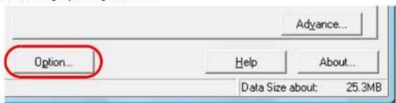 Option... Help About... Data Size about: 25.3MB