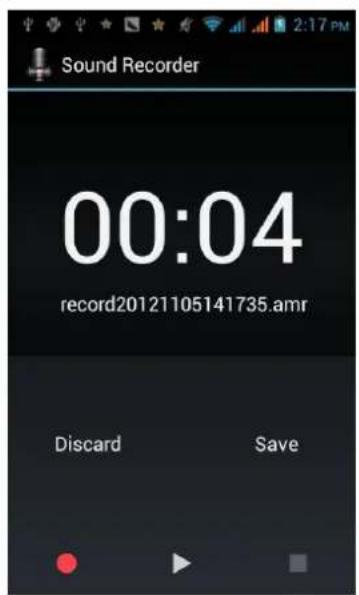 Sound Recorder 00:04 record20121105141735.amr Discard Save