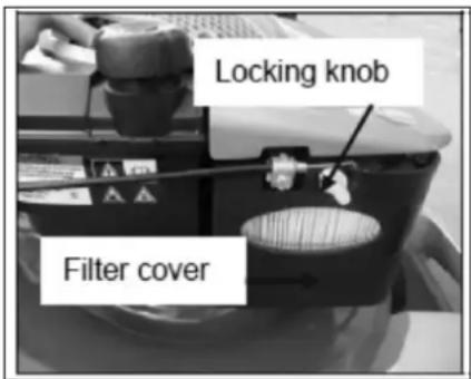 Locking knob Filter cover
