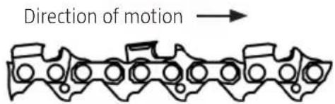 Direction of motion →