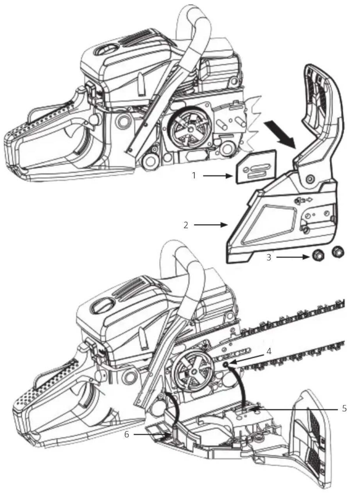Technical diagram of a chain-linking device with numbered parts and labeled parts in Chinese