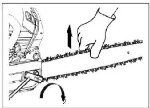 Meec Tools 721-342 - Tighten the chain against the guide bar - 3