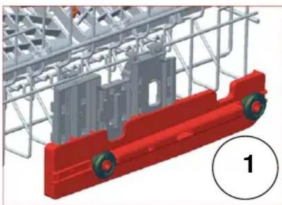 BUSH DWFS124R - Top basket height adjustment while it is full - 2