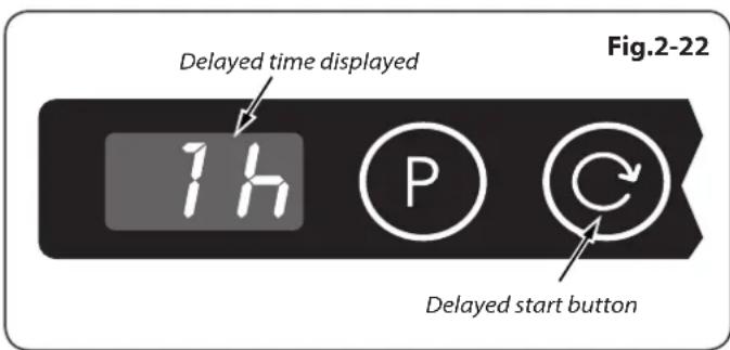 Delayed time displayed 14 P Delayed start button Fig.2-22