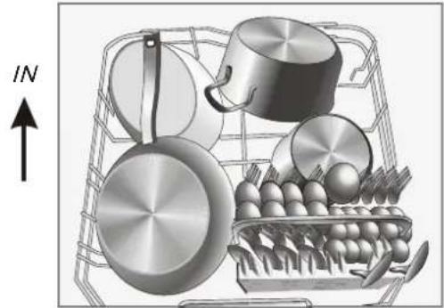 Illustration of a kitchen utensil with metal panes and food items, no text or symbols present