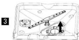 Technical diagram of a mechanical assembly with gears and a lever (no text or labels)