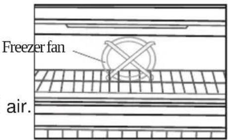 Freezer fan air.