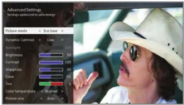 INSIGNIA NS-55DR420NA16 - Advanced picture settings - 1