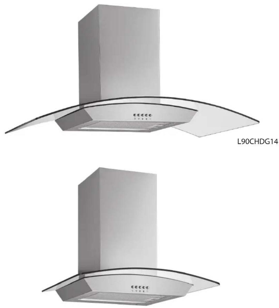 Logik L60CHDG14 - 60cm/90cm Glass Chimney Hood - 1