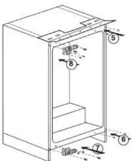 Technical diagram of an refrigerator interior with numbered components for identification