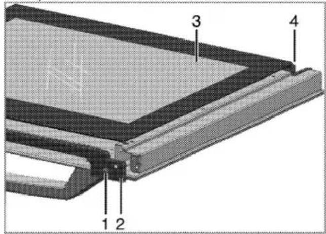 Technical diagram of a layered electronic device with numbered components labeled 1, 2, and 3.