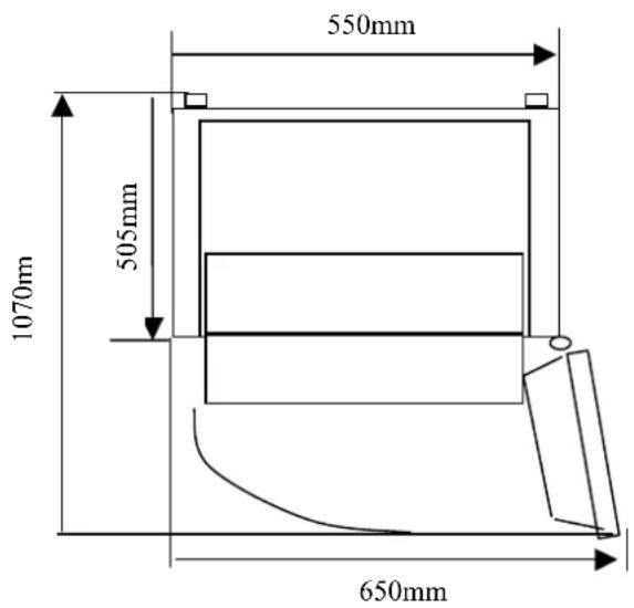 550mm 1070mm 505mm 650mm