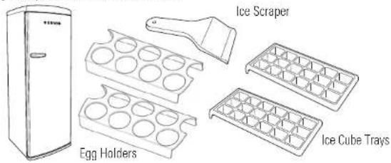 Ice Scraper Egg Holders Ice Cube Trays