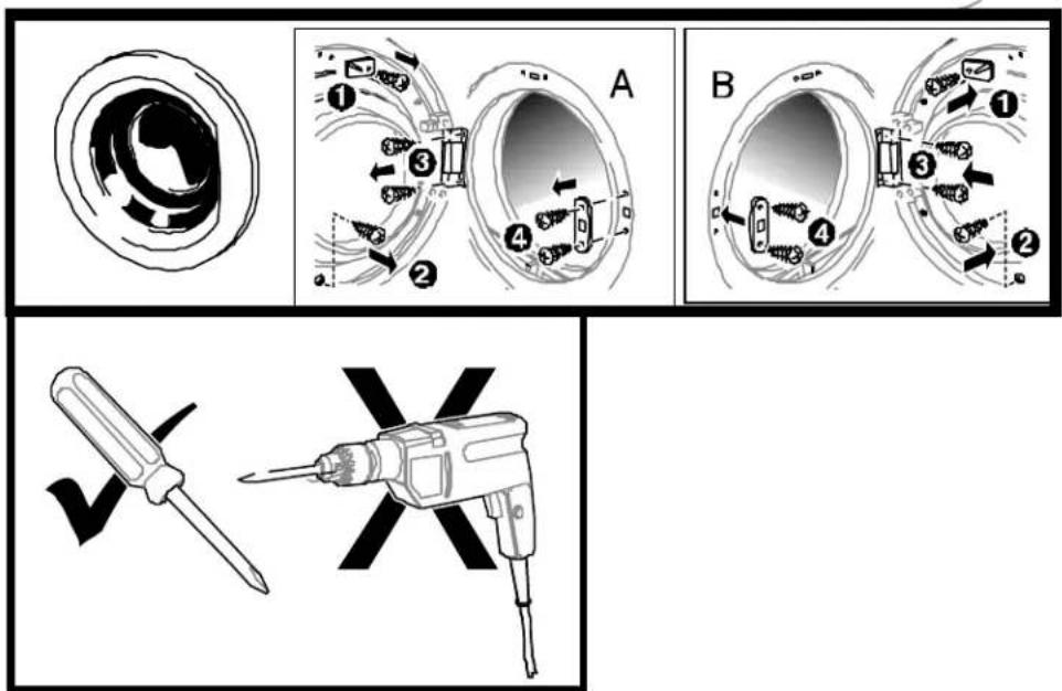 White Knight ECO86A LPG - SECTION 7: DOOR REVERSAL - 1