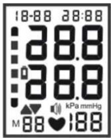 18:88 28:88 28.8 28.8 ▲▼ kPa mmHg M 88 ♥ 188