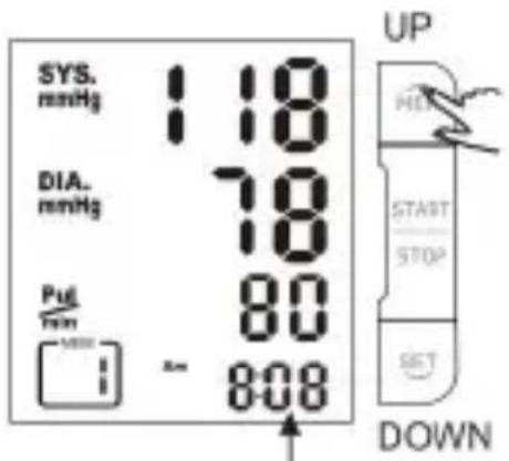 SYS. mmHg 118 DIA. mmHg 70 Pug mm - 80 8:08 UP HET START STOP SET DOWN