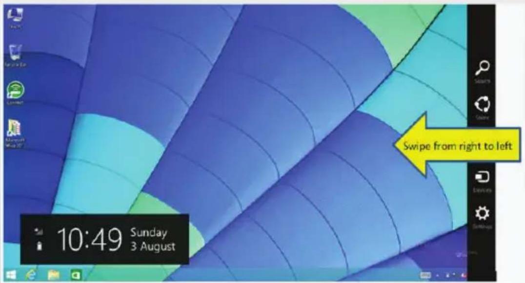 10:49 Sunday 3 August Swipe from right to left