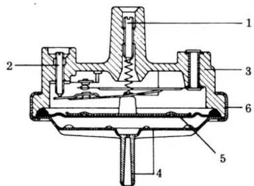 Technical cross-sectional diagram of a mechanical assembly with numbered components