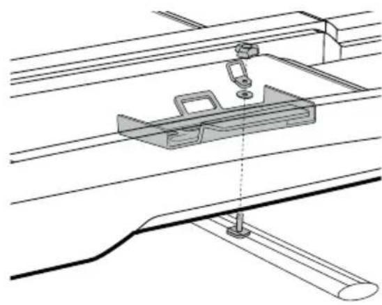Technical line drawing of a mechanical assembly with no visible text or symbols