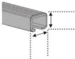 3D diagram of a U-shaped pipe or channel with dashed arrows indicating direction (no text or symbols)