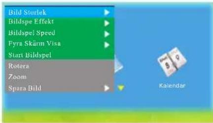 Bild Storlek Bildspe Effekt Bildspel Speed Fyra Skärm Visa Start Bildspel Rotera Zoom Spara Bild Kalendar